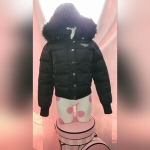 Vintage Rare SRH Fur Hood Puffer Coat